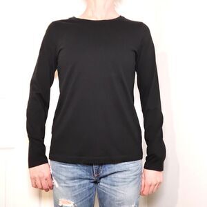 Madewell Long Sleeve Cotton Tee Size Small Black